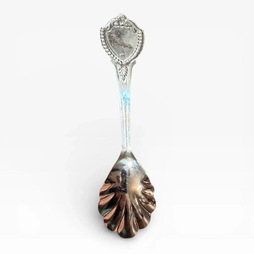 Vintage Route US 66 Souvenir Collector Spoon‎ Silver Tone Shell Bowl Americana